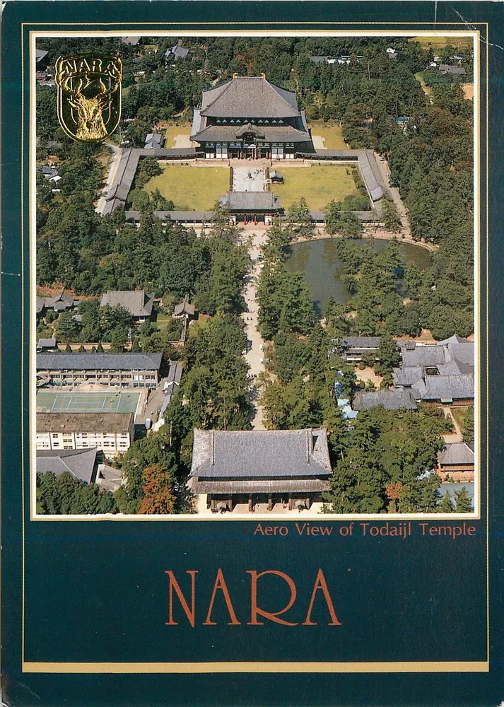 NARA — Aero View of Todaiji Temple — NARA - Recto