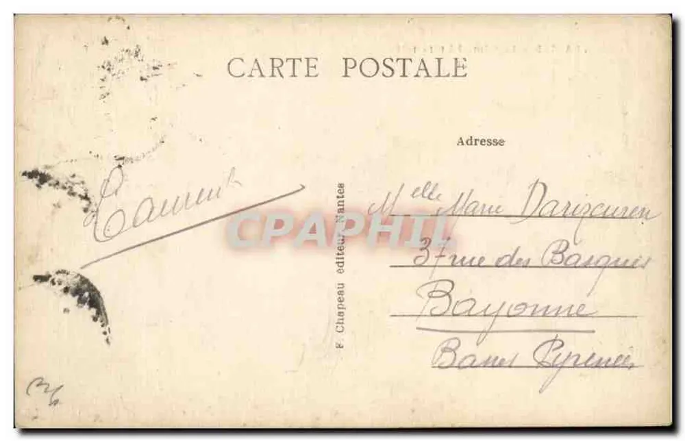 Nantes — O Memorial 1914-1918 — editor G. Chapeau, Nantes - Verso