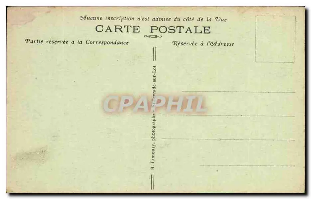Prayssac (Lot) — The War Memorial — B. Limouzy, photographer - Back