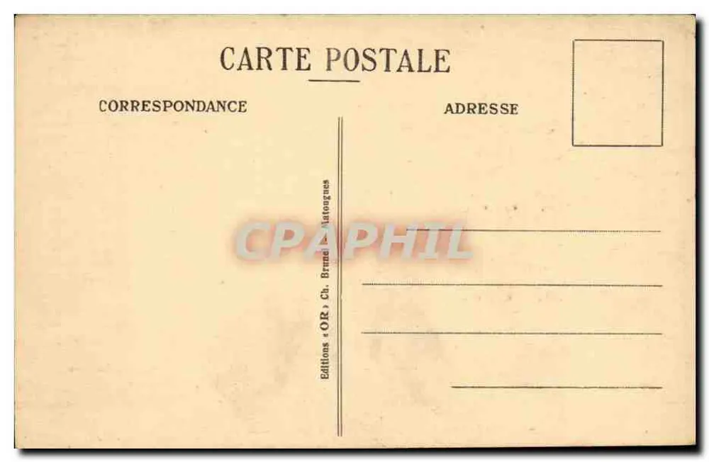 VAILLY-sur-AISNE — Denkmal für die Helden von 1914-1918, Verlag OR, Seriennummer nicht sichtbar - Rückseite