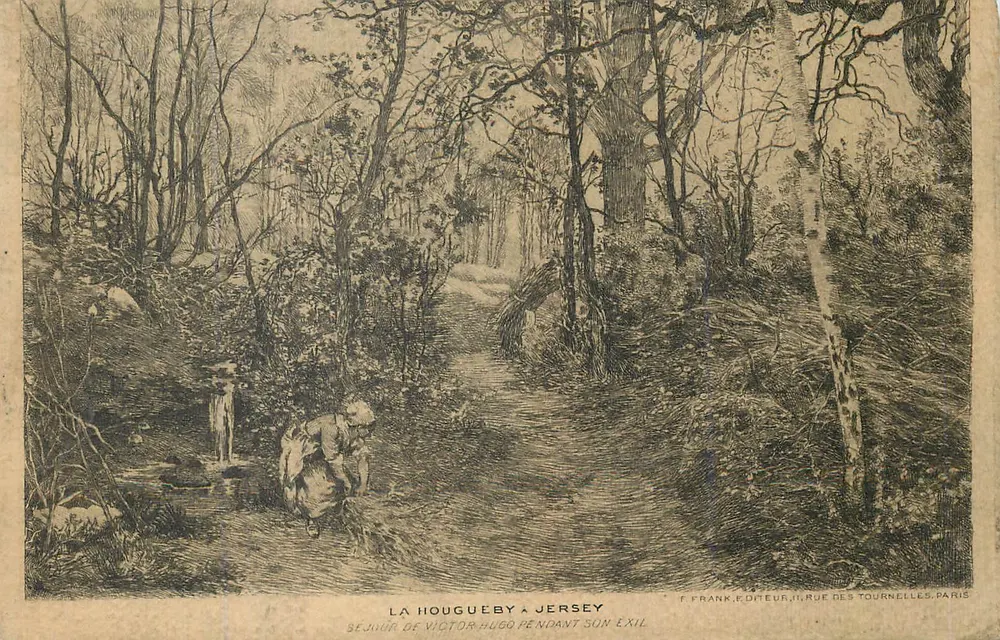 La Hougueby auf Jersey — Aufenthalt von Victor Hugo während seiner Emigration — F. Frank, Verlag, 11 rue des Tournelles, Paris - Vorderseite