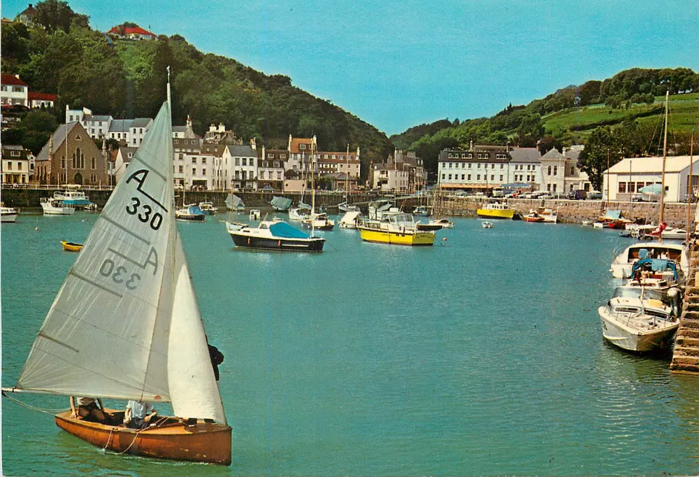 Porto de St. Aubin — Jersey, Ilhas Anglo-Normandas — editor N.P.O. Ltd - Frente
