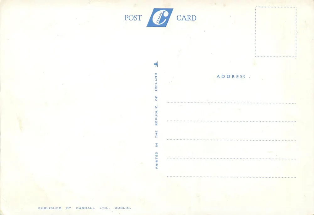 Mont Orgueil Castle und Gorey Harbour, Jersey, Kanalinseln — Cardall Ltd. Dublin - Rückseite