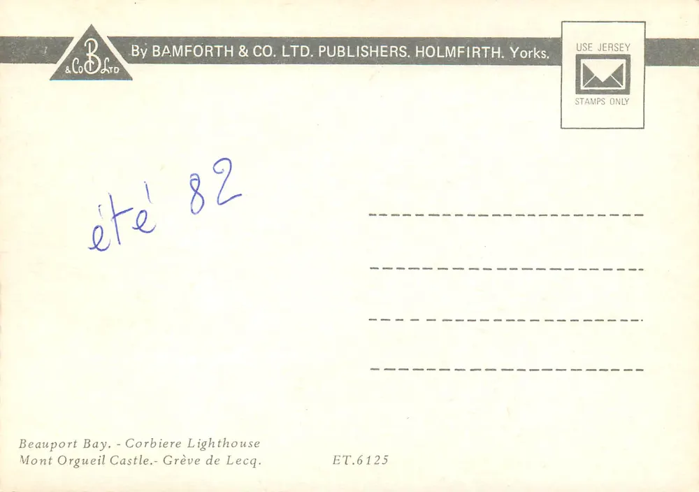 Jersey — Panoramablick — Bamforth & Co. Ltd. ET.6125 - Rückseite