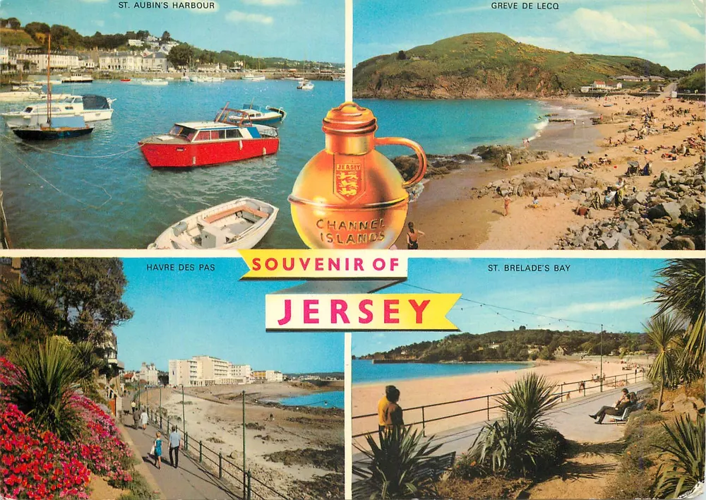 St Aubin's Harbour — Greve de Lecq — Havre des Pas — St Brelade's Bay — Souvenir of Jersey - Voorkant
