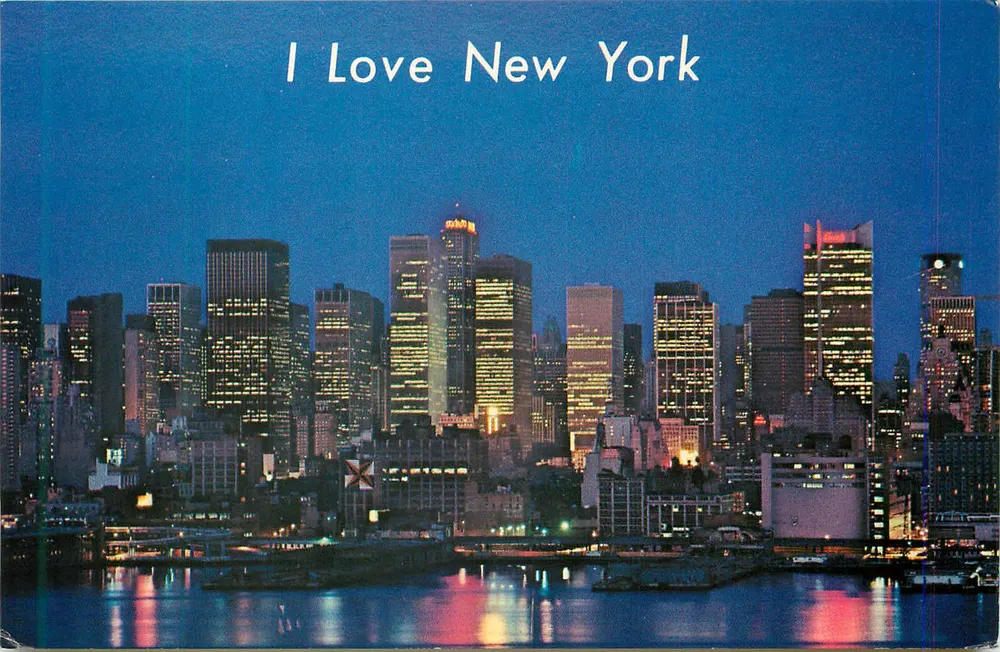 New York — Night view of the Mid Manhattan skyline — Nester's Map & Guide Corp. K 15 - Front