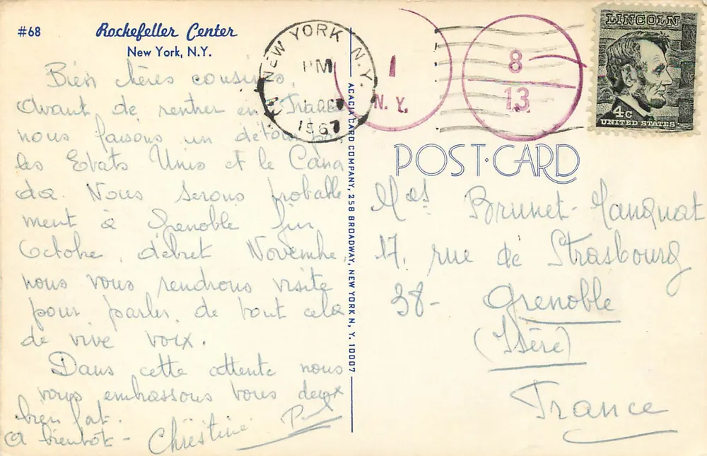 Rockefeller Center — Nova York, N.Y. — Acad. Card Company, n°68 - Verso