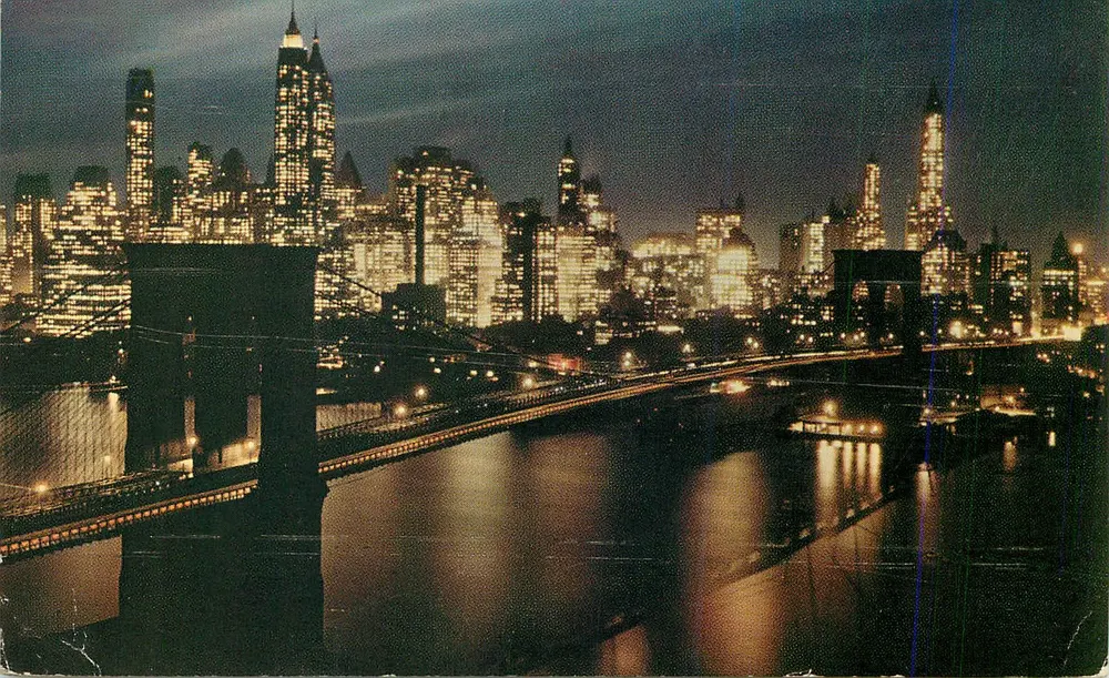 Ponte de Brooklyn à Noite — Linha do horizonte de Nova York — Progressive Publications, Inc. K10 - Frente