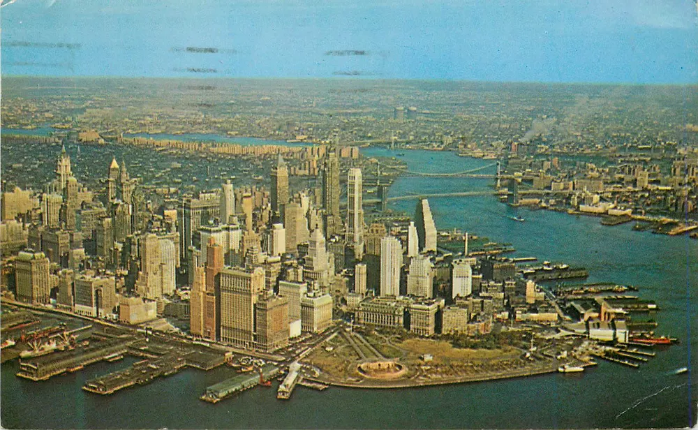Luftbild von Lower Manhattan — New York City — Alfred Mainzer Inc. n°593 - Vorderseite