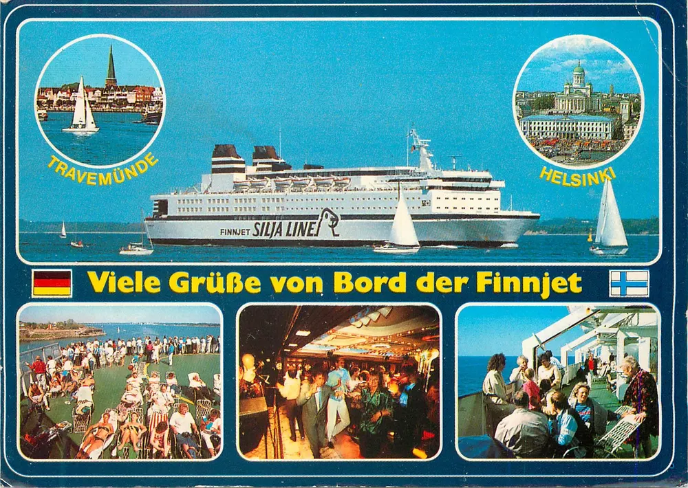 Finnjet — Silja Line — Travemünde 및 Helsinki — 발행사 Finnjet - 앞면