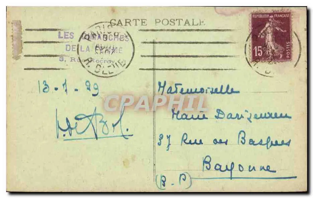 Avignon - O Monumento aos Mortos — Edição Alpia - Verso