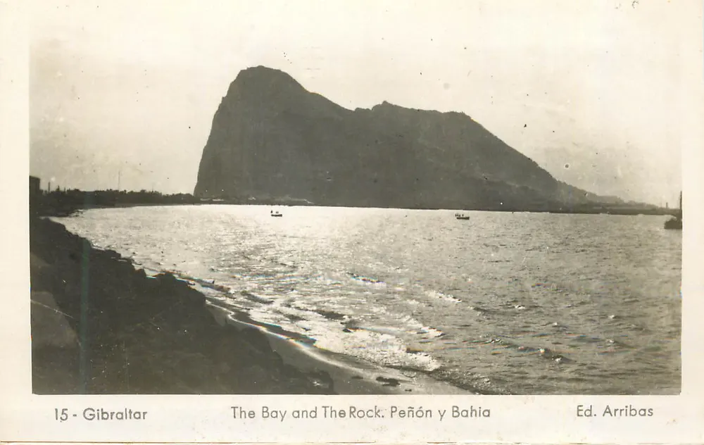 Gibraltar — La baie et le Rocher — Ed. Arribas n°15 - Vorderseite