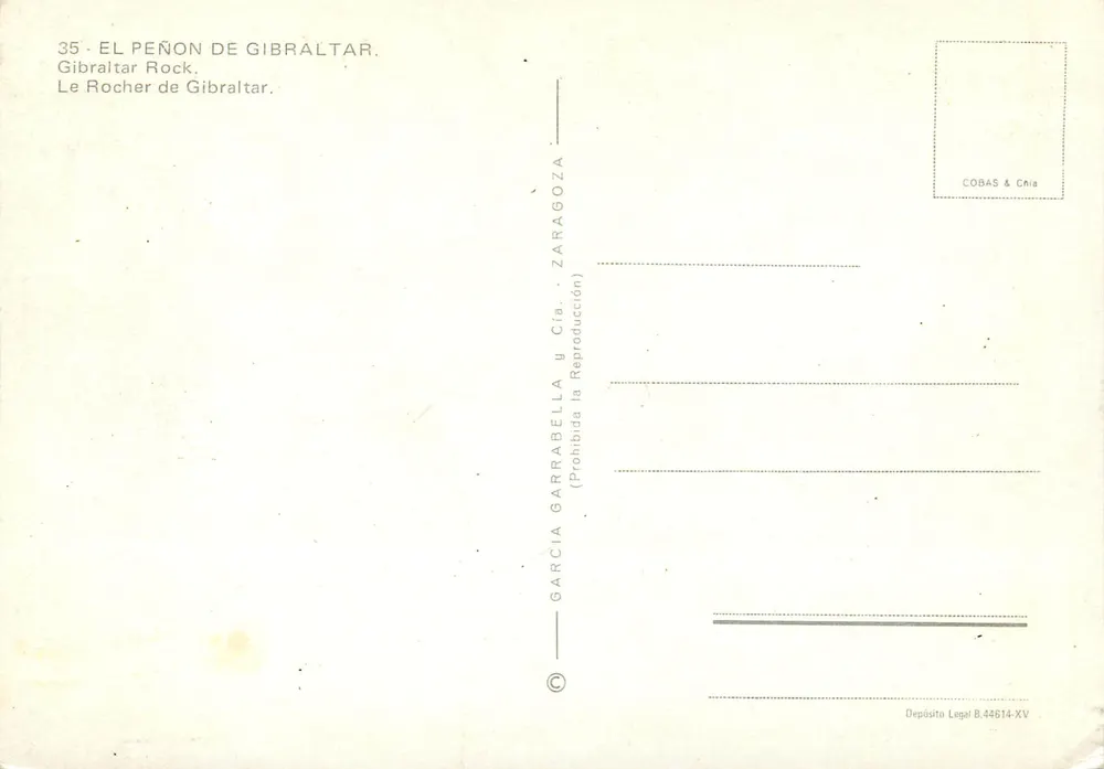 De Roche van Gibraltar — zeeuwschouw met visserij — Garcia Garrabella & Cia. n°35 - Achterkant