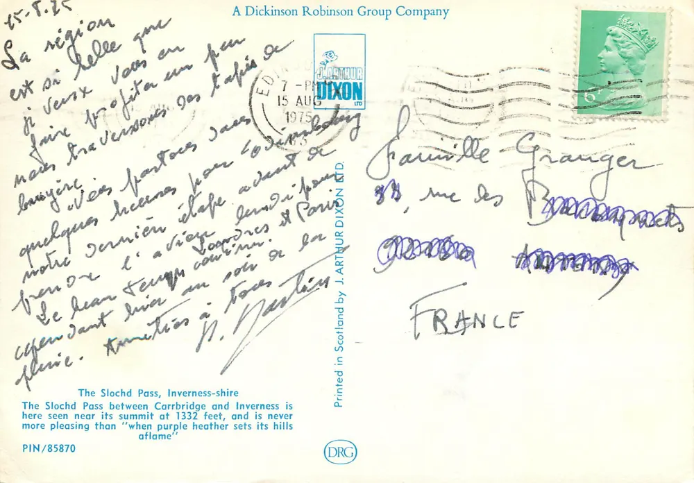 O Pass de Slochd — vista do topo a 1332 metros — J. Arthur Dixon Ltd. - Verso