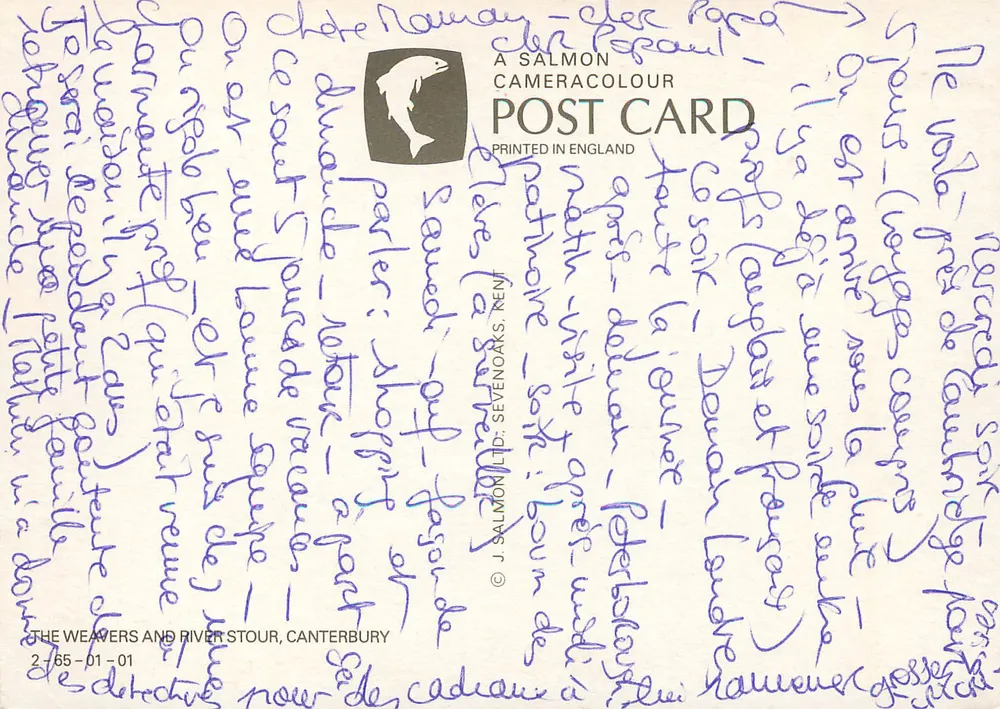 Canterbury — Les tisserands et le fleuve Stour — A Salmon Cameracolour - Verso