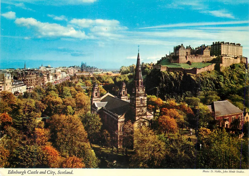 Edinburgh Castle and City, Scotland — Photo D. Noble, John Hinde Studios - Front