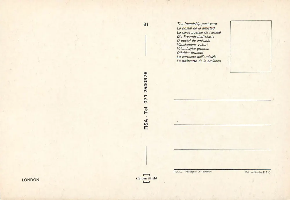 Londres — jour et nuit — FISA I.G. n°81 - Verso
