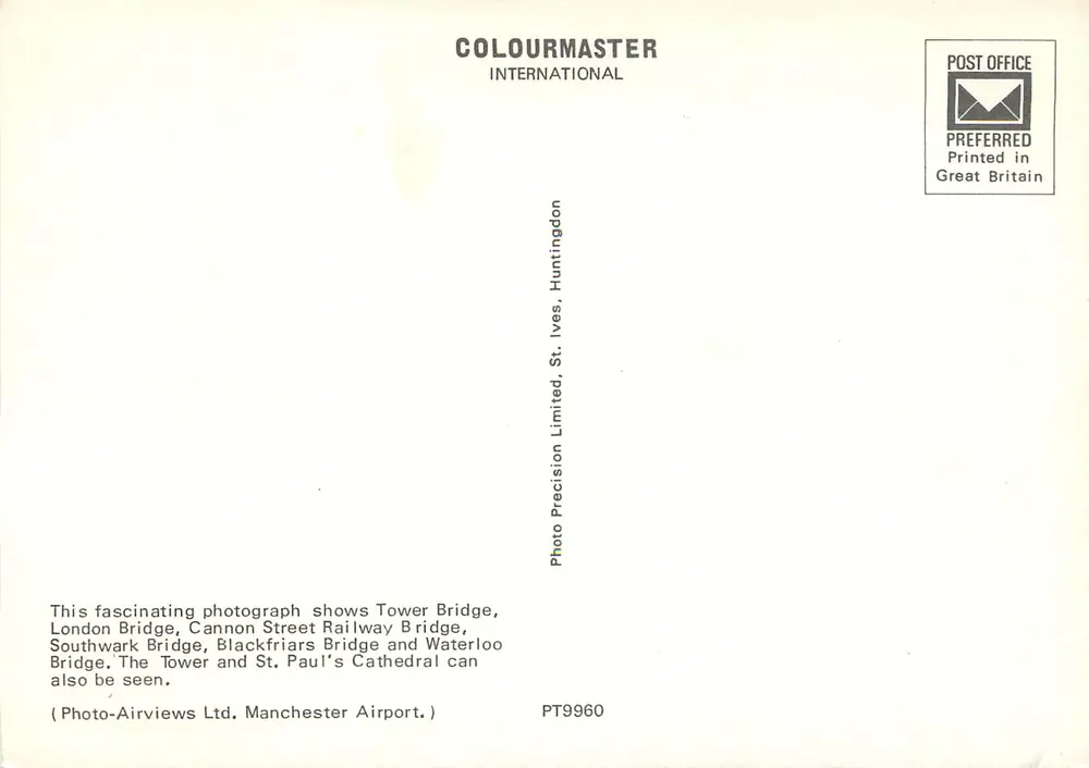 Vues aériennes de Londres — Ponts — Coloumaster International - Verso