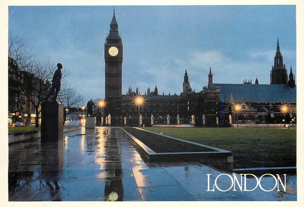 Londres — Parliament Square e Big Ben — Thomas Benacci Ltd, série A11 - Frente