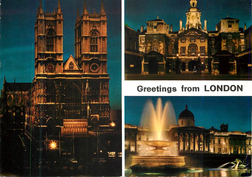 Londres — Saudações de LONDRES — John Hinde - Frente
