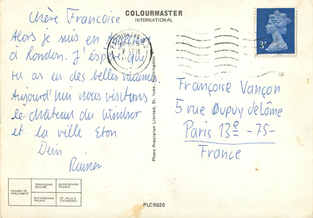 Dies ist LONDON — COLOURMASTER INTERNATIONAL — PLC9926 - Rückseite