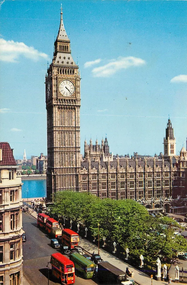 Big Ben, LONDRES — widok wieży i Parlamentu — THE PHOTOGRAPHIC GREETING CARD CO., LTD., LONDON n°516 - Awers