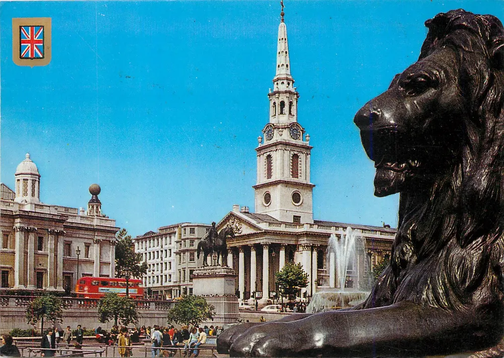 Trafalgar Square und St. Martin-in-the-Fields — London — Golden Shield - Vorderseite
