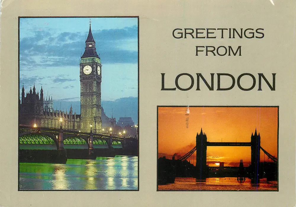 Big Ben e Ponte Tower — SAUDAÇÕES DE LONDRES — Thomas & Benacci Ltd. Londres - Frente