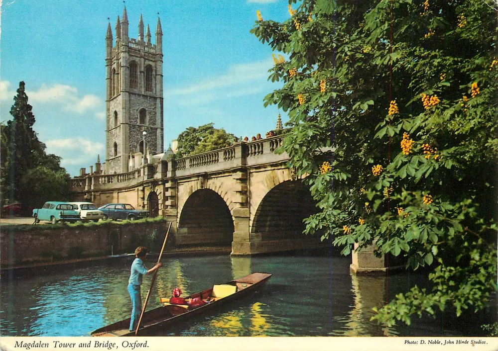 Torre de Magdalen e Ponte, Oxford — Foto D. Noble, John Hinde Studios - Frente