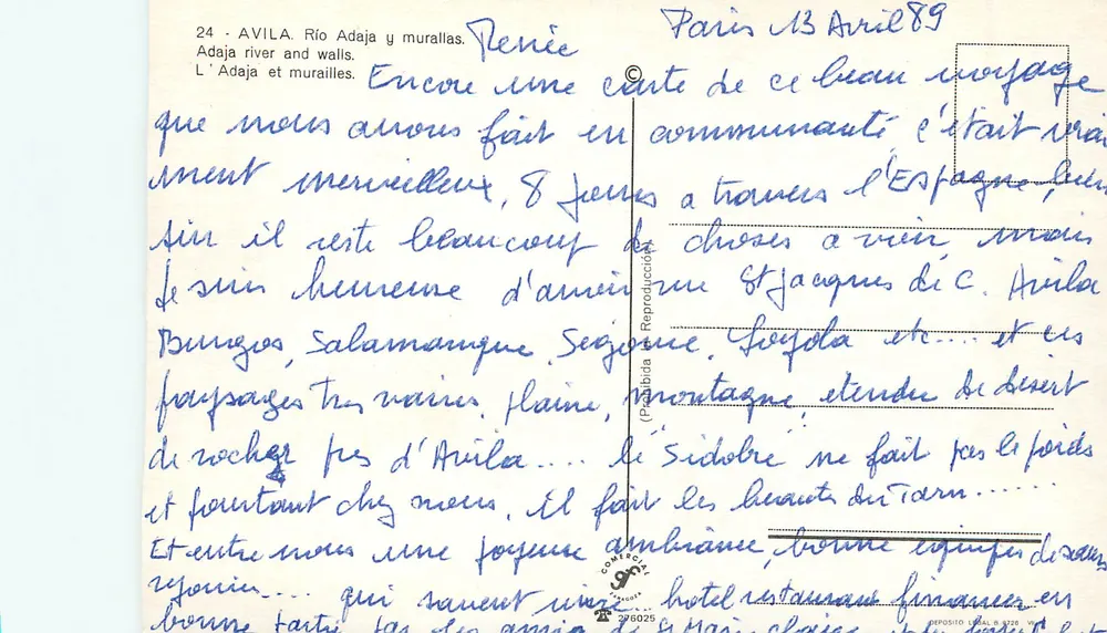 Avila — walls and Rio Adaja — publisher Pabibida, n° 24 - Back