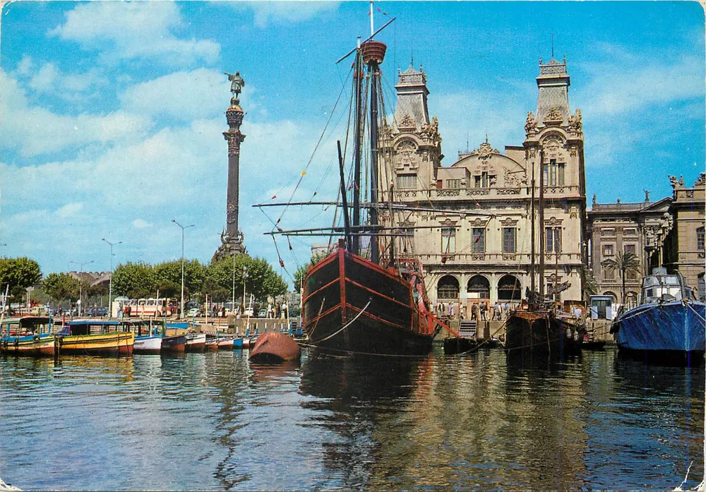 Porto de Barcelona — A Caravela "Santa Maria" — Visão - Cor n°53 - Frente