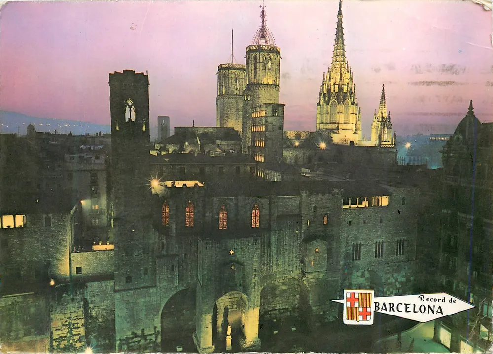 Barcelona — Bairro Gótico, Tinell e Torres da Catedral — Registro de BARCELONA n°532 - Frente