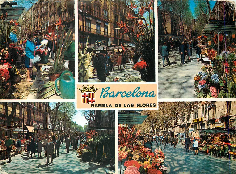 Barcelona — Rambla das Flores — editor Kolorham, n° B.034 m. - Frente