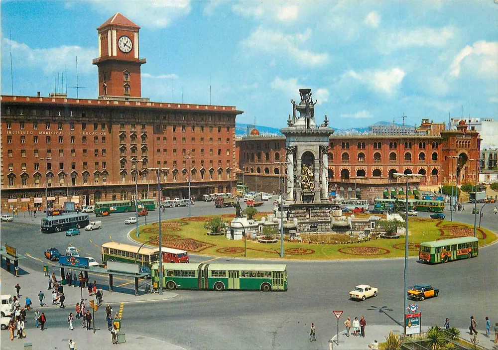 Plaza España — Barcelona — editor V.C. Ed. y Distr. y Distr. Fabregat - Unión, n° 056 - Frente