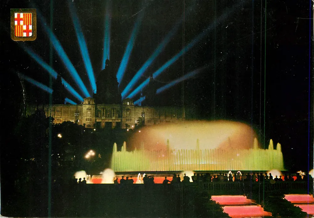 Fontaine Monumentale de Montjuich — spectacle nocturne — Éditions FISA, n° 352 - Recto