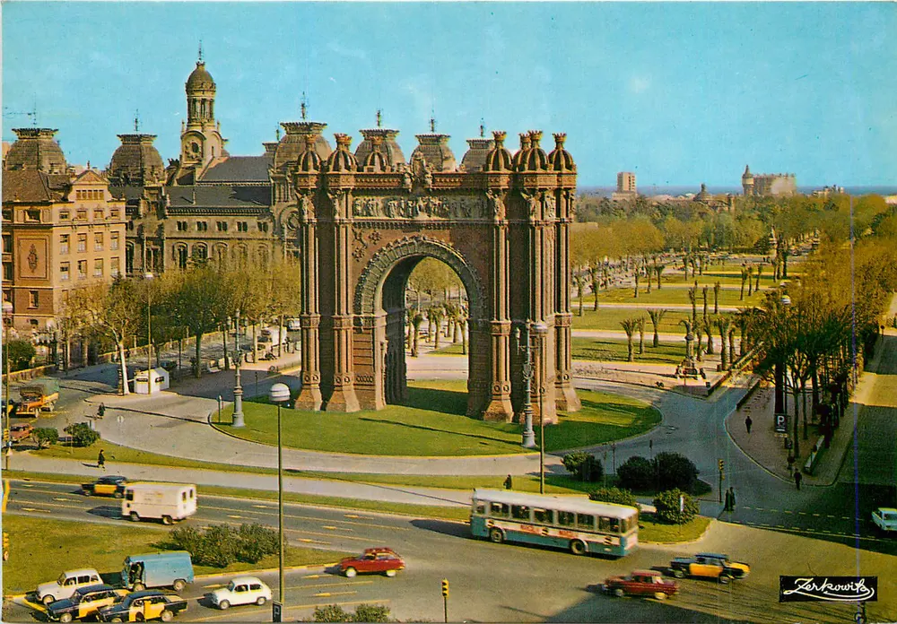 Barcelona — Arco do Triunfo e Salão de Víctor Pradera — Zerkowitz - Frente