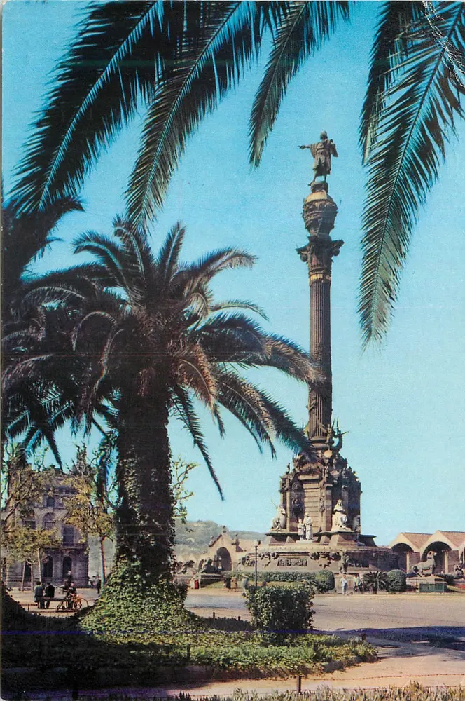 Monument à Colón — Colonne de Colomb à Barcelone — éditeur ZERKOWITZ, n° 21.42.653 - Frente