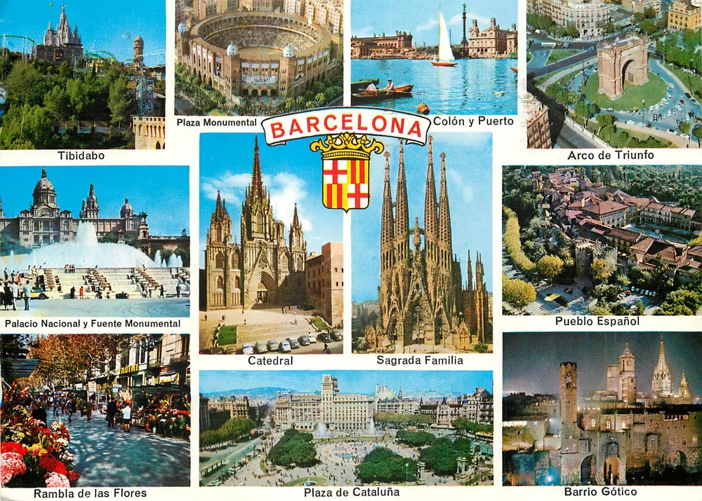 Barcelona — vista panorâmica dos principais monumentos — Pelayo, 60 - Frente