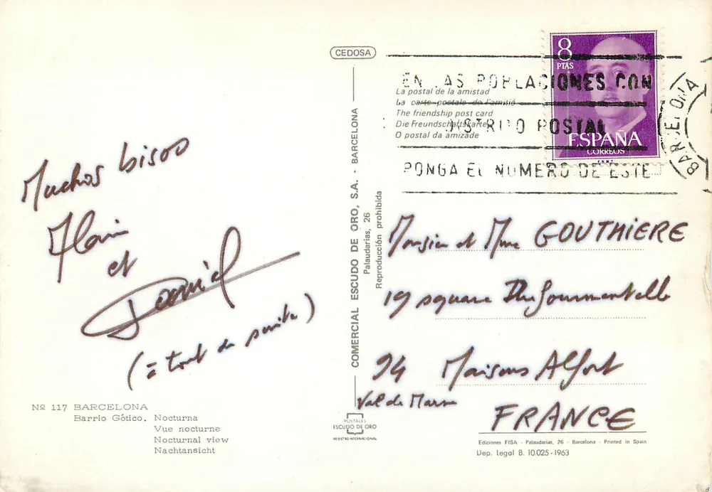 Barcelona — Barrio Gótico — nacht — Uitgaven FISA, n° 117 - Achterkant