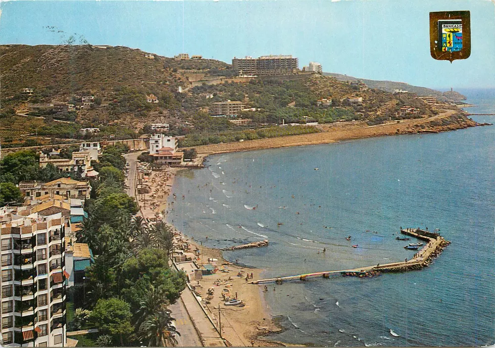 Benicassim — praia e colinas — Editor Comas Aldea, n° 113 - Frente