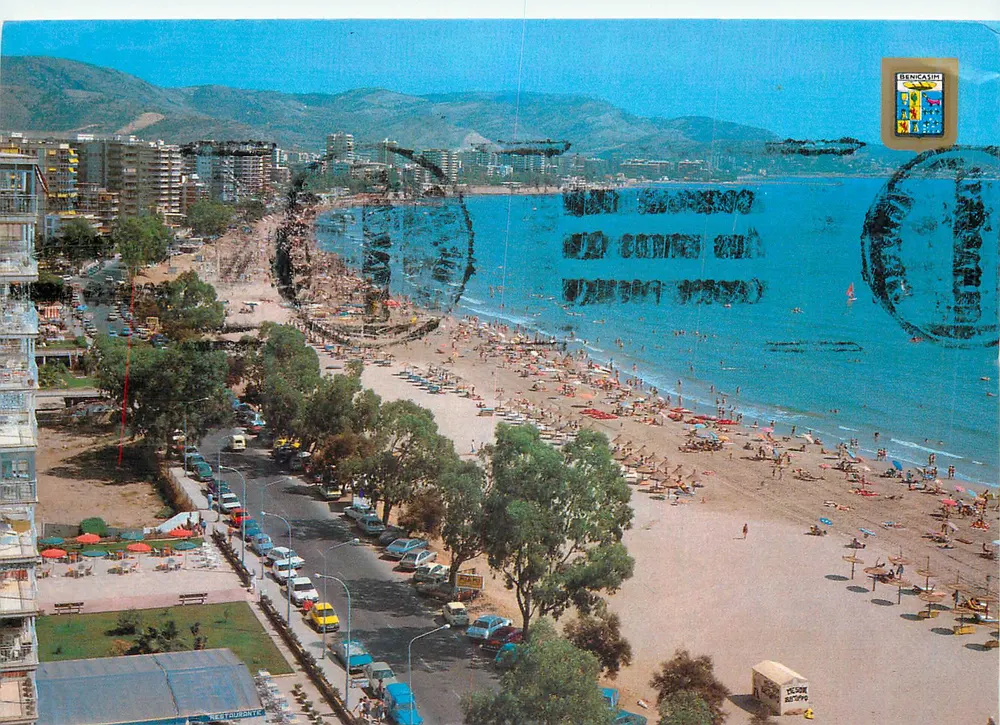 Praia de Benicasim — vista aérea — editor COMAS ALDEA - Frente