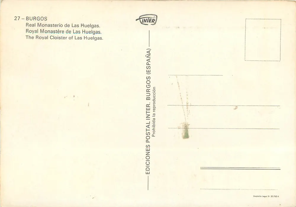 Burgos — Royal Monastery of Las Huelgas — Éditions INIER - Verso