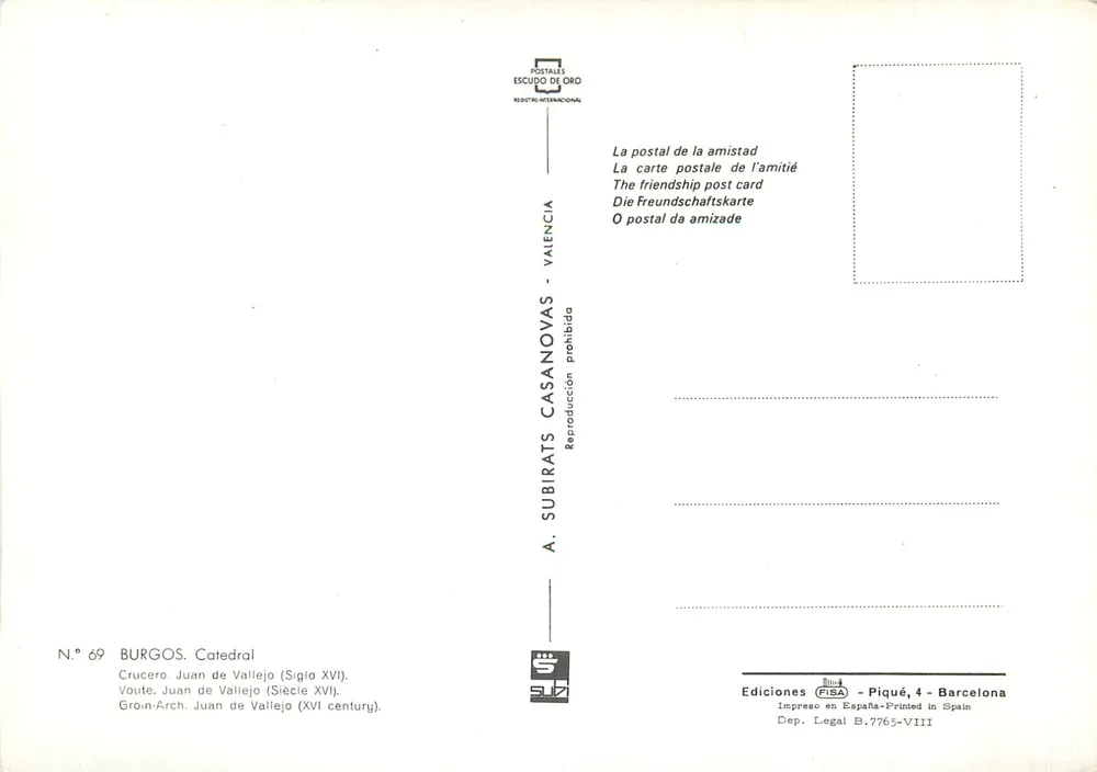 Crucero Juan de Vallejo — Siglo XVI — Ediciones FISA - Barcelona - Verso