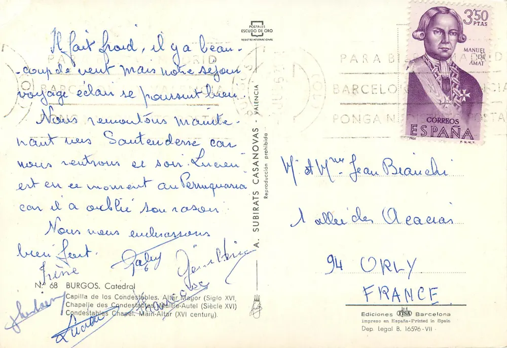 Burgos. Kathedrale — Kapelle der Constables, Hochaltar (16. Jahrhundert) — Éditions O.T.S.O. n° 68 - Rückseite