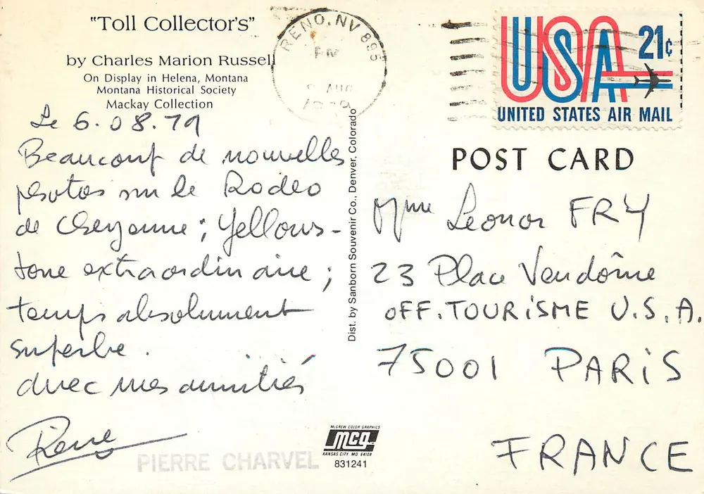 Toll Collector's — by Charles Marion Russell — Montana Historical Society - Verso