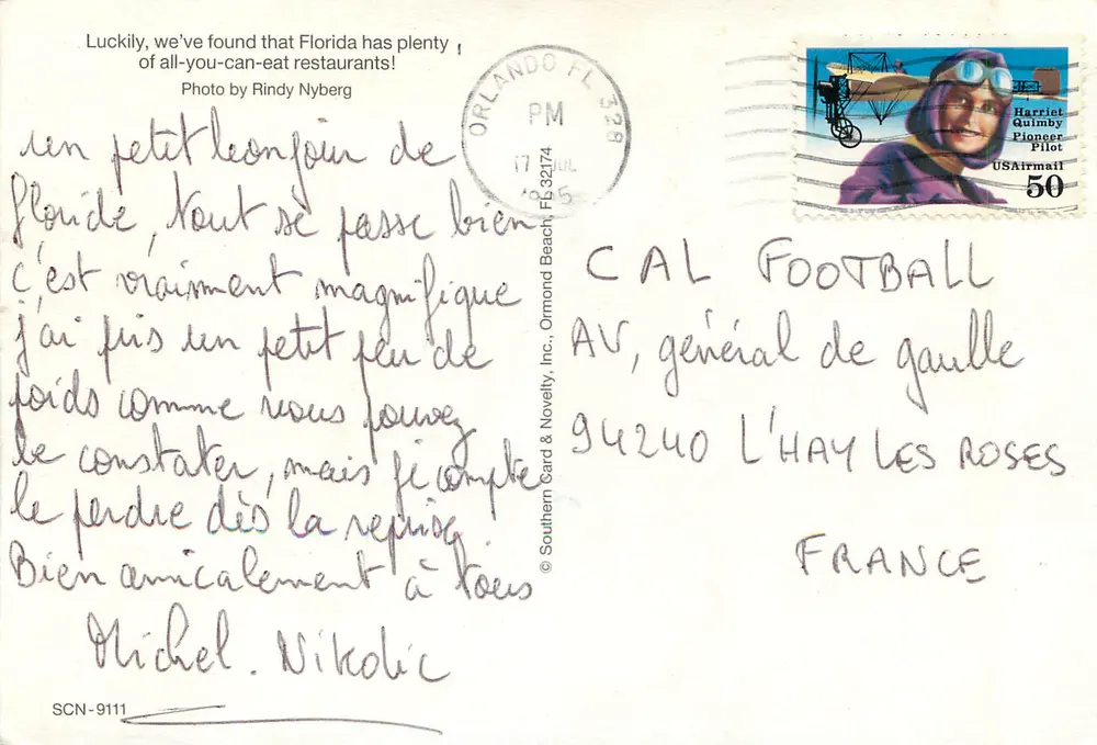 Paare am Strand — Florida — Southern Card & Novelty, Inc. SCN-9111 - Rückseite