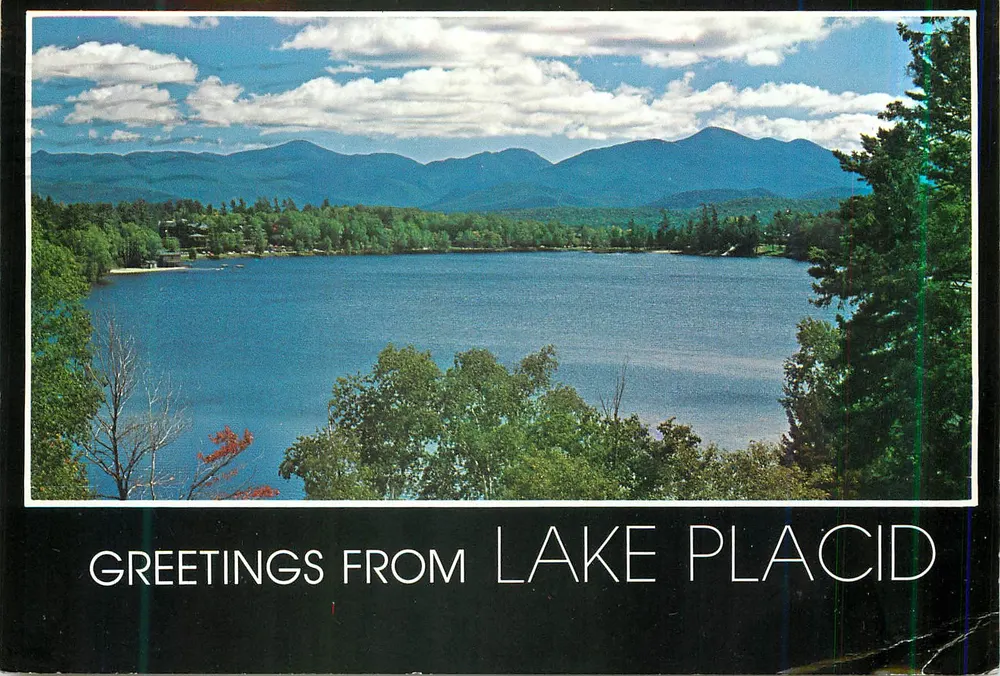 Lake Placid — vista panorâmica — Dean Color, Glens Falls, N.Y. 12801 - Frente
