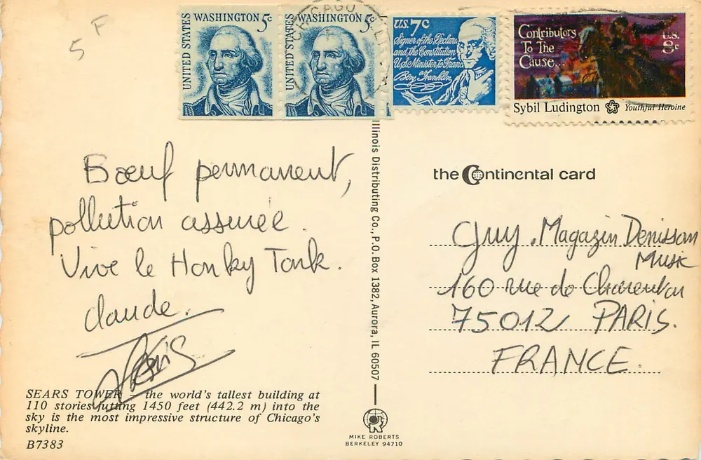 Chicago — Skyline e monumentos — the Continental card - Verso