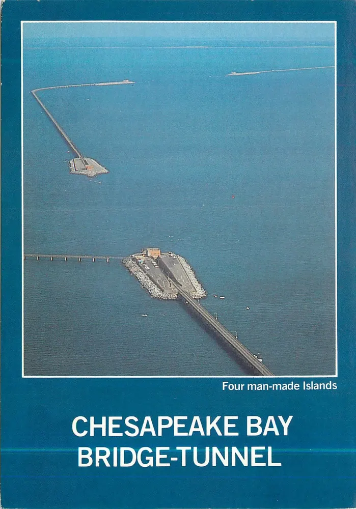 Chesapeake Bay Bridge-Tunnel — Vier künstlich geschaffene Inseln — Verlag MCG, VA 931441 - Vorderseite