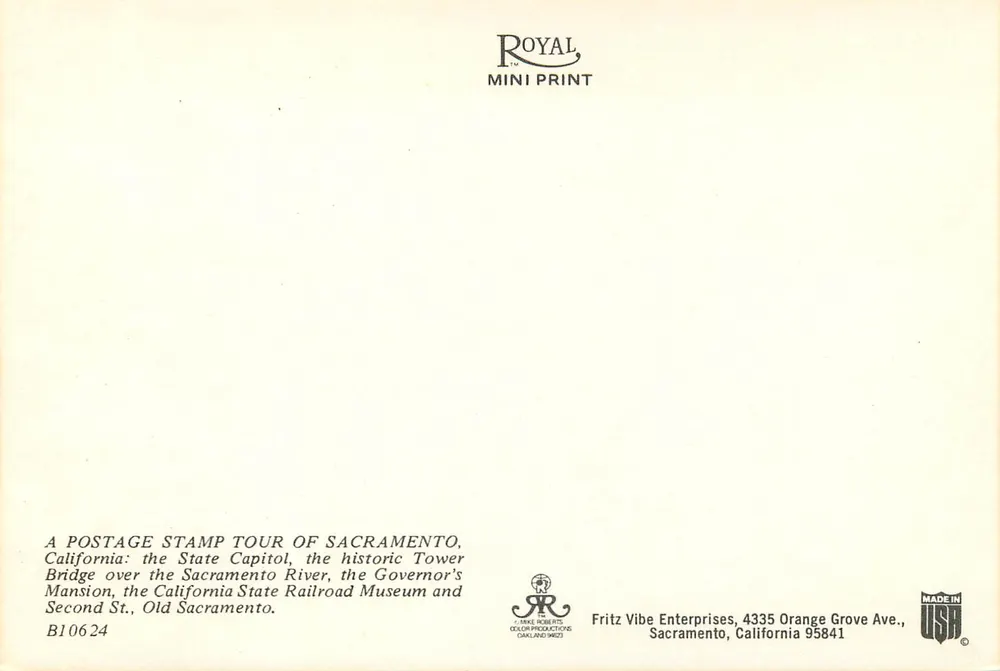 Sacramento — tour de selos — Royal Mini Print - Verso